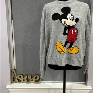 Disney Women's Gray Turtleneck Sweater